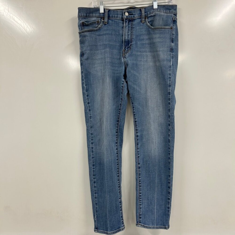 Lucky Brand 34x30 Slim Straight Jeans Medium Wash Stretch Denim Mens 34/30